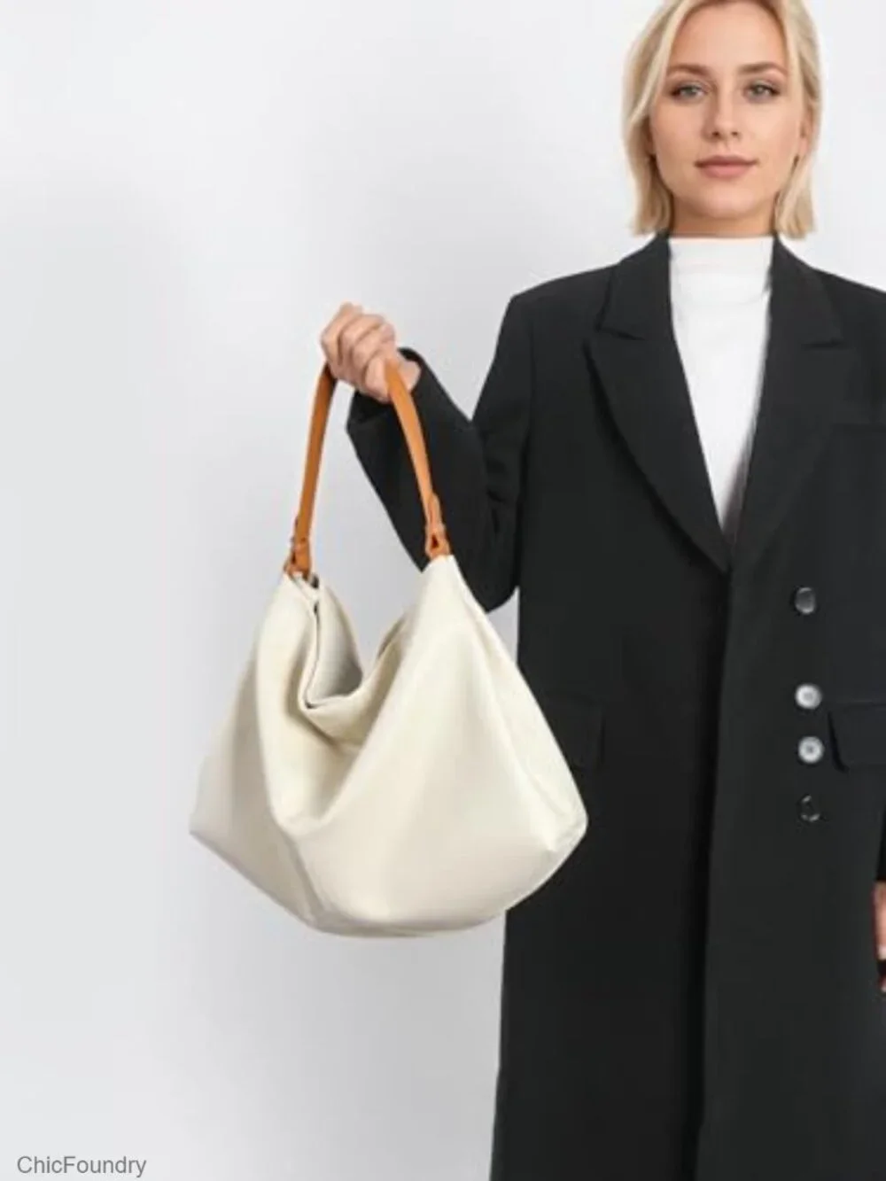 Minimalist Soft Leather Tote Bag Shoulder Purse Hobo Work Bag